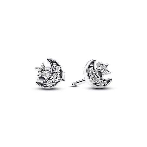 Pandora Sparkling Moon & Star Stud Ohrringe 292990C01-1