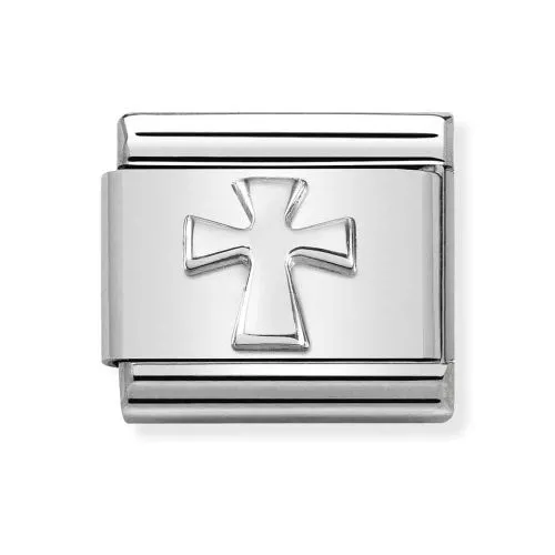 Nomination Classic Silvershine Cross / hopea risti  330106/02-1
