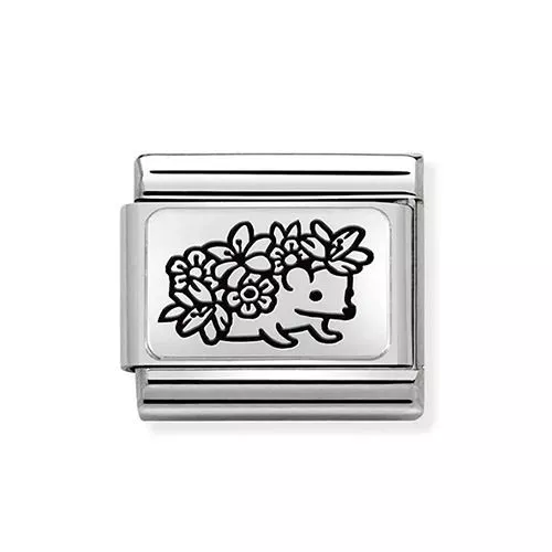 Nomination Classic Hedgehog and Flowers 330111/29-1