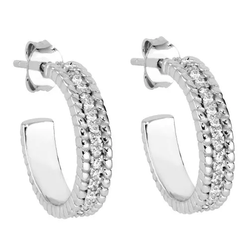 Silber  Zucht Ohrringe PESS0637-1