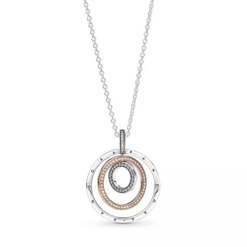 Pandora Two-tone Circles Halskette 389483c01-60-1