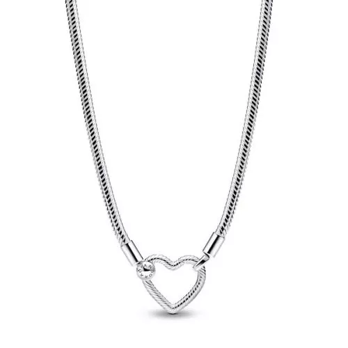 Pandora Heart Closure Snake Chain Halskette 393377C00-45-1
