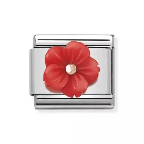 Nomination Rosegold Flower, punainen 430510/07-1