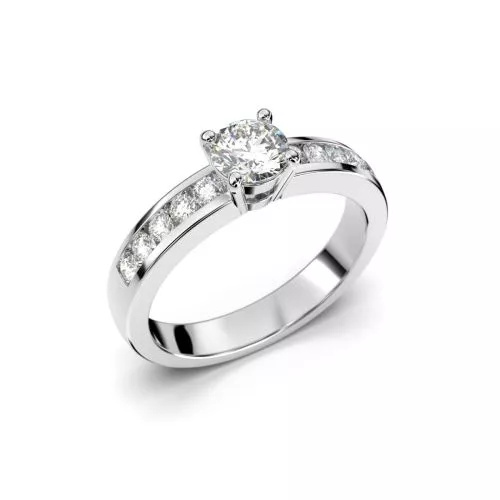 Festive Veronica timanttisormus, valkokulta 444-065-VK