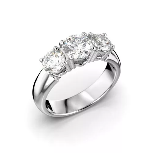 Festive Trilogy Soft timanttisormus, platina 445-150PP-PT