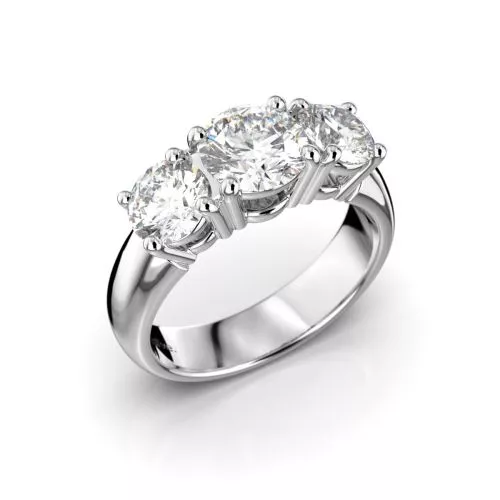 Festive Trilogy Soft timanttisormus, valkokulta 445-200PP-VK