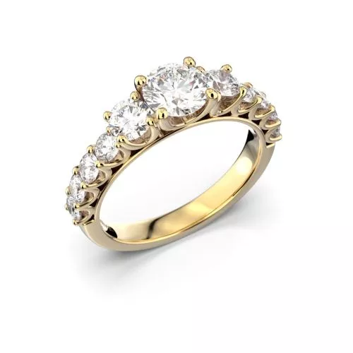Festive Solina timanttisormus, keltakulta 469-170-KK