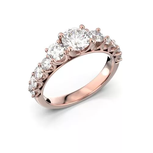 Festive Solina timanttisormus, punakulta 469-170-PK