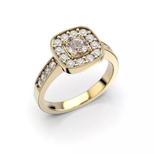 Festive Jane Morganiitti timanttisormus, keltakulta 504-070M-KK