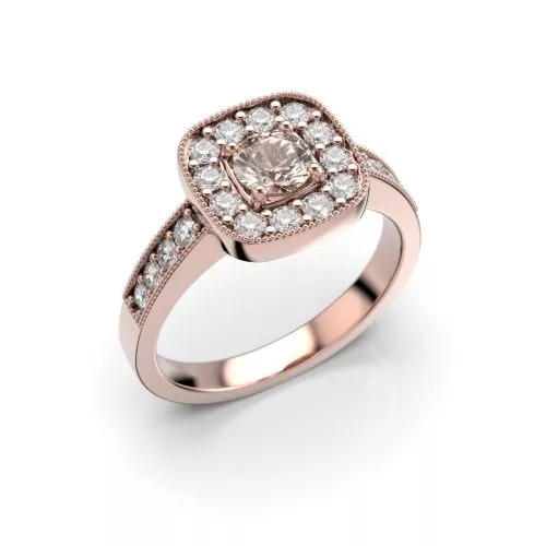 Festive Jane Morganiitti timanttisormus, punakulta 504-070M-PK