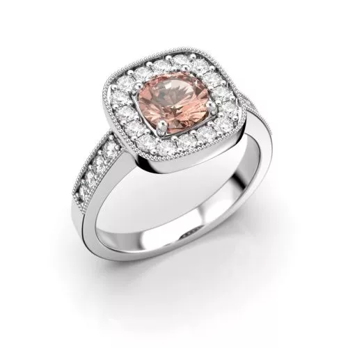 Festive Carolina Granaatti timanttisormus, platina 514-126G-PT