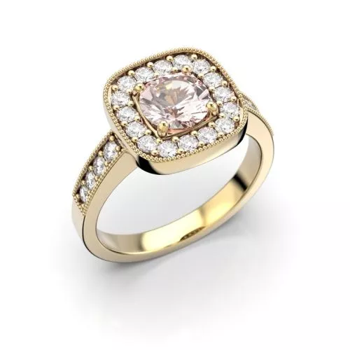 Festive Carolina sormus, keltakulta / morganiitti 514-126M-KK