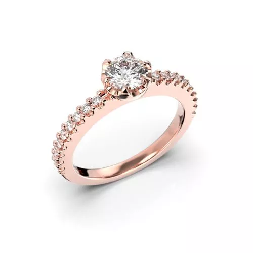 Festive Juliette timanttisormus,punakulta 517-068-PK