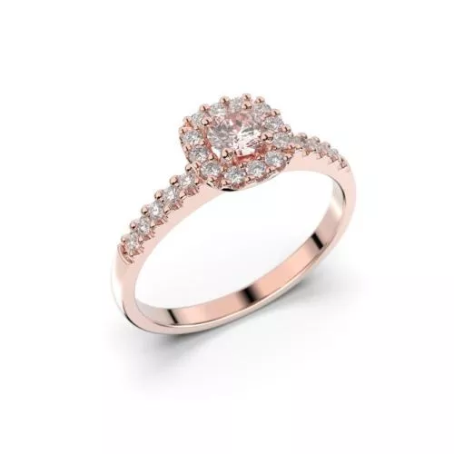 Festive Janette Morganiitti timanttisormus, punakulta 556-040M-PK
