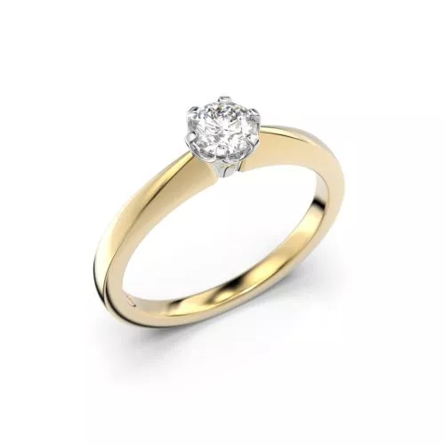 Festive Vivian timanttisormus, kelta- ja valkokulta 557-030-KV