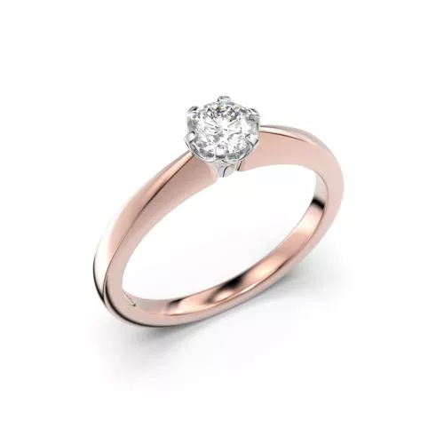 Festive Vivian timanttisormus, puna- ja valkokulta 557-030-PV