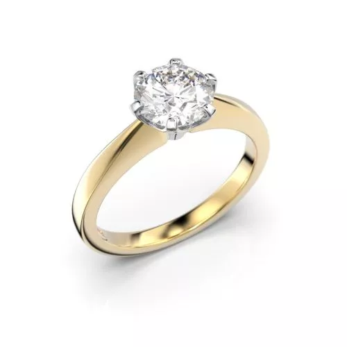 Festive Vivian timanttisormus, kelta- ja valkokulta 557-100-KV