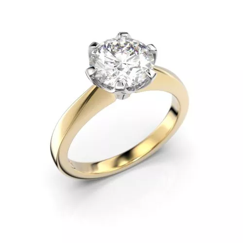 Festive Vivian timanttisormus, kelta- ja valkokulta 557-150-KV