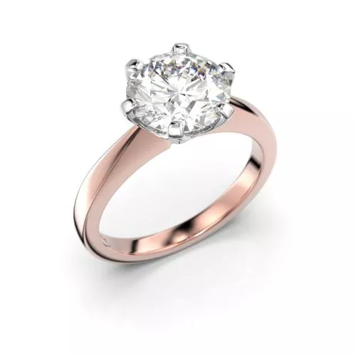Festive Vivian timanttisormus, puna- ja valkokulta 557-200-PV