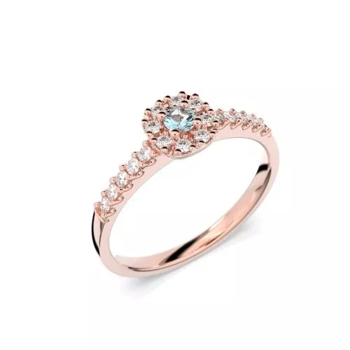 Festive Jasmin timanttisormus, punakulta 561-025A-PK