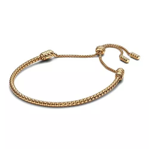 Pandora Studded Chain Slider 14k Gold-plated Armband 563090C00-2-1