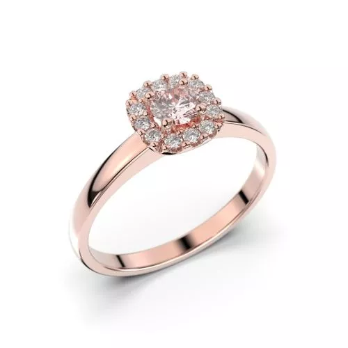 Festive Janette Morganiitti timanttisormus, punakulta 567-030M-PK