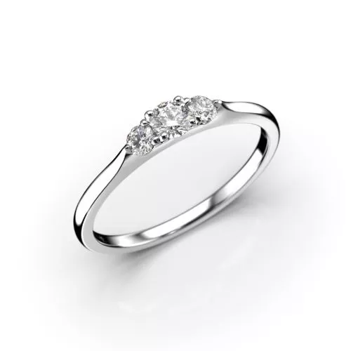 Festive Megan timanttisormus, valkokulta 570-022-VK