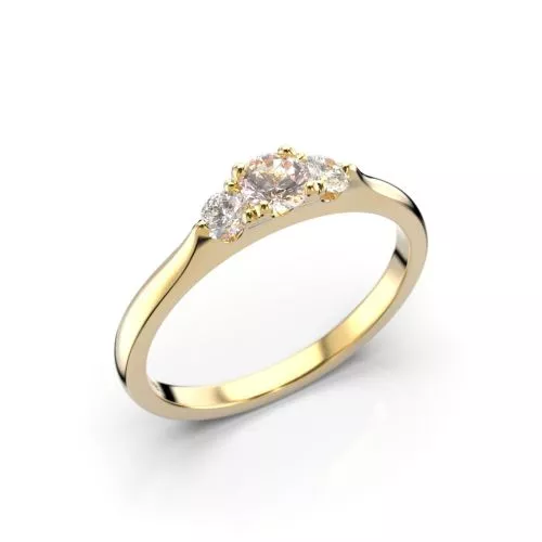 Festive Megan Morganiitti timanttisormus, keltakulta 571-034M-KK