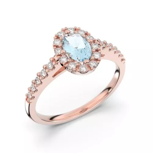 Festive Evelyn Diamant Ring /  Aquamarin 14-577-072A-PK-HSI1-1