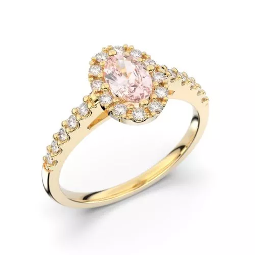 Festive Evelyn Diamant Ring / Morganit 14-577-072M-KK-HSI1-1