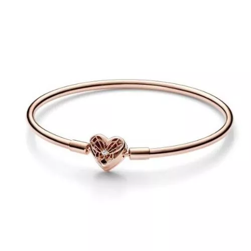 Pandora Moments Heart & Butterfly Bangle Armband 17 cm 582594C01-17-1