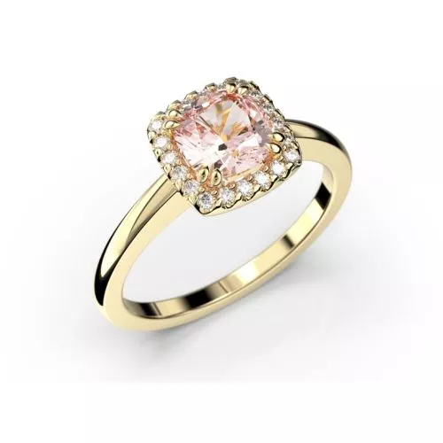 Festive Elsa Diamant Ring / Morganit 14-587-090M-KK-HSI1-1