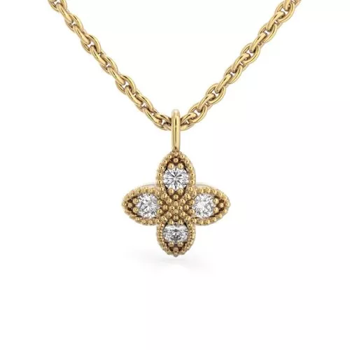 Festive Lotus timanttiriipus, keltakulta 590-012R-KK