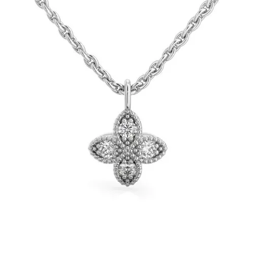 Festive Lotus timanttiriipus, valkokulta 590-012R-VK