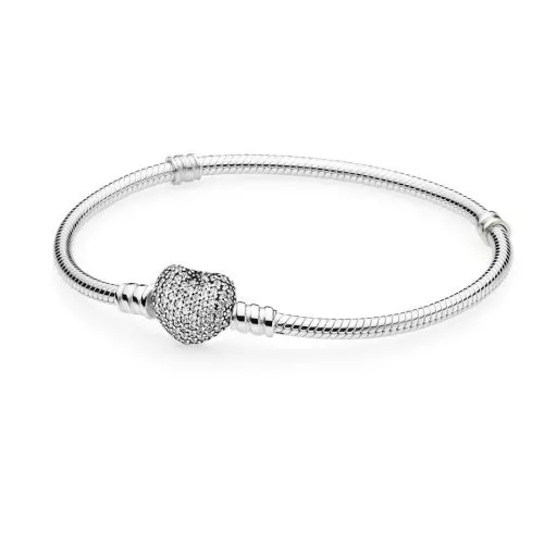 Pandora Pave Heart Clasp Armband 18 cm 590727CZ-1