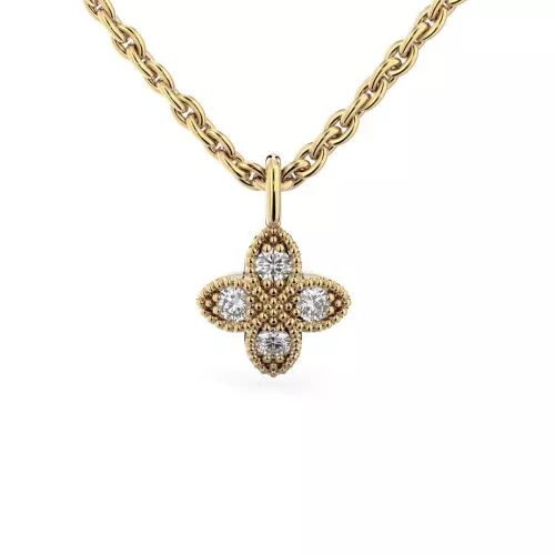 Festive Lotus timanttiriipus, keltakulta 591-006R-KK