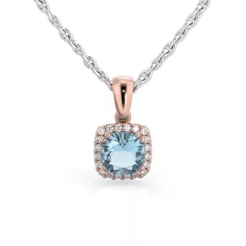 Festive Elsa Diamantanhänger /  Aquamarin 14-592-090A-PK-HSI1-1