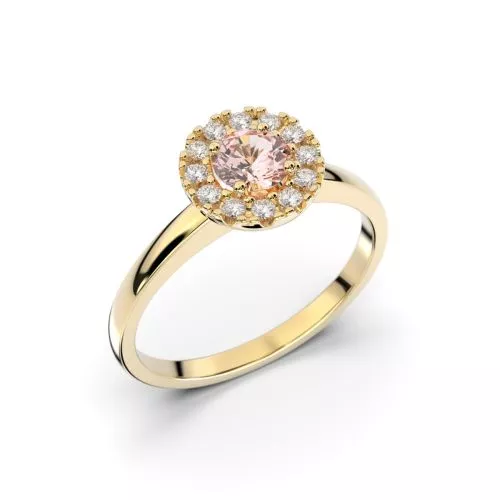 Festive Isabella Morganiitti timanttisormus, keltakulta 594-042M-KK