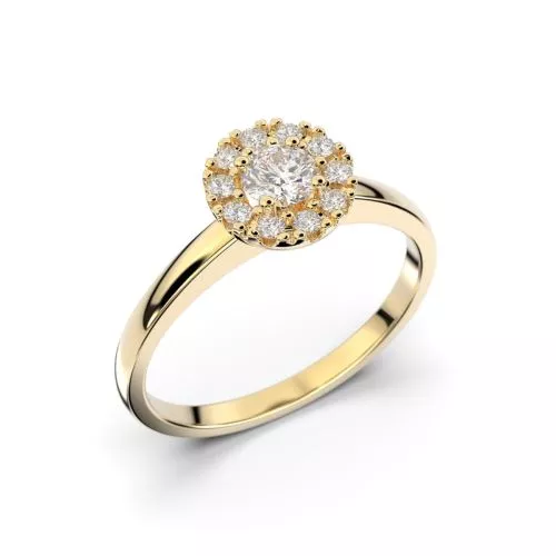 Festive Annabella timanttisormus, keltakulta 598-028-KK