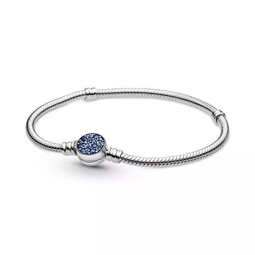 Pandora Moments Sparkling Blue Disc Clasp 18 cm rannekoru 599288C01-1