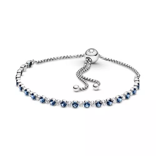 Pandora Blue and Clear Sparkle Slider rannekoru 599377C01-1-1