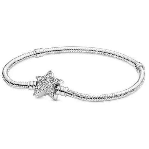 Pandora Moments Star Clasp Snake Chain Armband 23 cm 599639C01-1