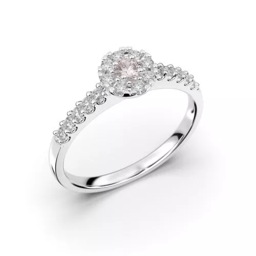 Festive Bella Morganiitti timanttisormus, platina 607-025M-PT