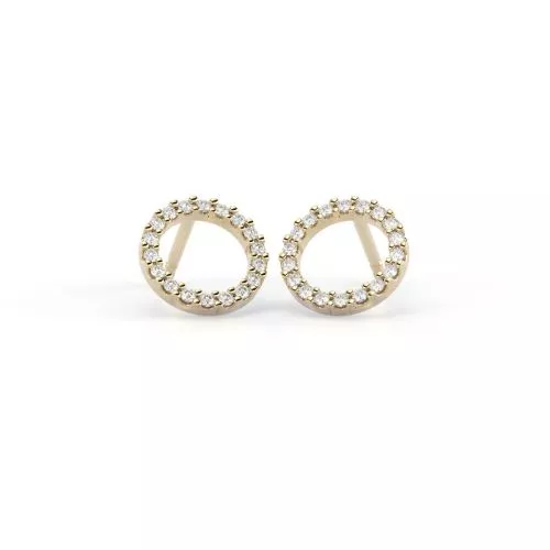 Festive Saturnus timanttikorvakorut, keltakulta 621-018K-KK