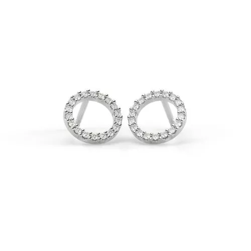 Festive Saturnus timanttikorvakorut, valkokulta 621-018K-VK