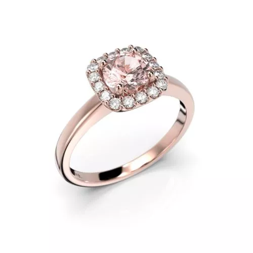 Festive Jemina Morganiitti timanttisormus, punakulta 634-066M-PK