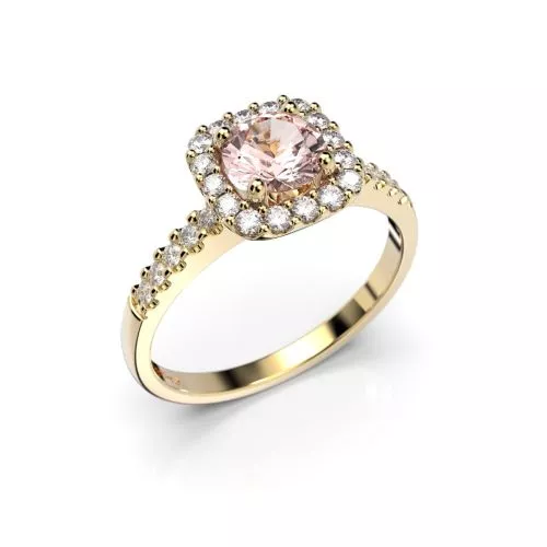 Festive Jemina Morganiitti timanttisormus, keltakulta 635-076M-KK