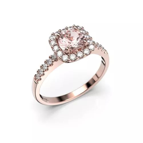 Festive Jemina Morganiitti timanttisormus, punakulta 635-076M-PK