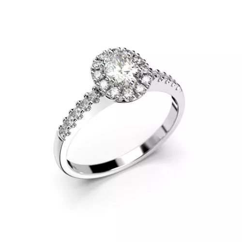 Festive Veronica timanttisormus, platina 643-052-PT