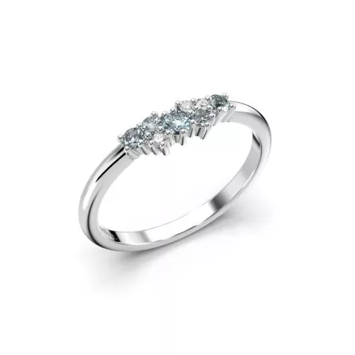 Festive Nadja Blue timanttisormus, platina 650-018B-PT